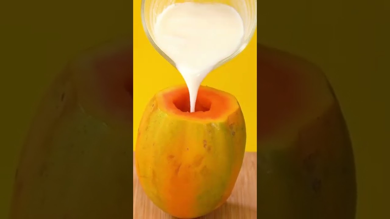 To make this healthy papaya cake 🥰 cake jelly papaya fruit