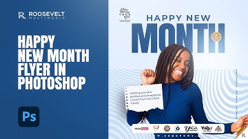 Happy new month flyer in Photoshop