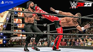 WWE 2K23 - Shawn Michaels vs. Roman Reigns - No Holds Barred Match | PS5™ [4K60]