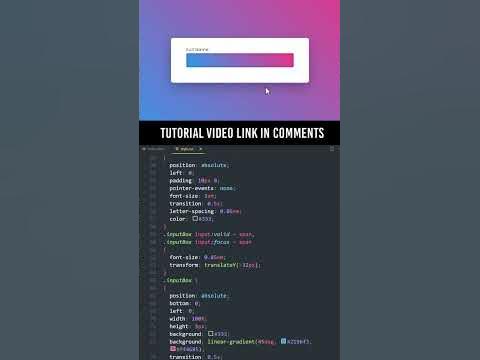 Animated input type with HTML and CSS - YouTube