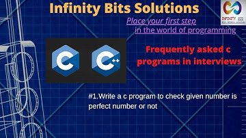 #1.Write a c program to check given number is perfect number or not.