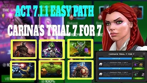 Mcoc Act 7.1.1 Easy Path With Carina