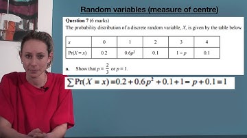 VCE Maths Methods - Random Variables (Measure of Centre)