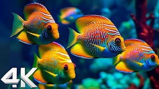 Beautiful Coral Reef Fish 4K (ULTRA HD)  Immersive Yourself In A Colorful Ocean Life