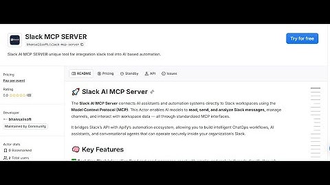 Slack MCP SERVER #apify  #ai #mcpserver