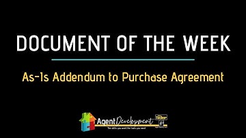 Document of the Week: As-Is Addendum to Purchase Agreement