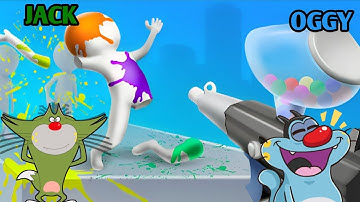 NOOB vs PRO vs HACKER | In Paintball Shooter |With Oggy And Jack | Dr. Octavius Gamer | ALL Levels