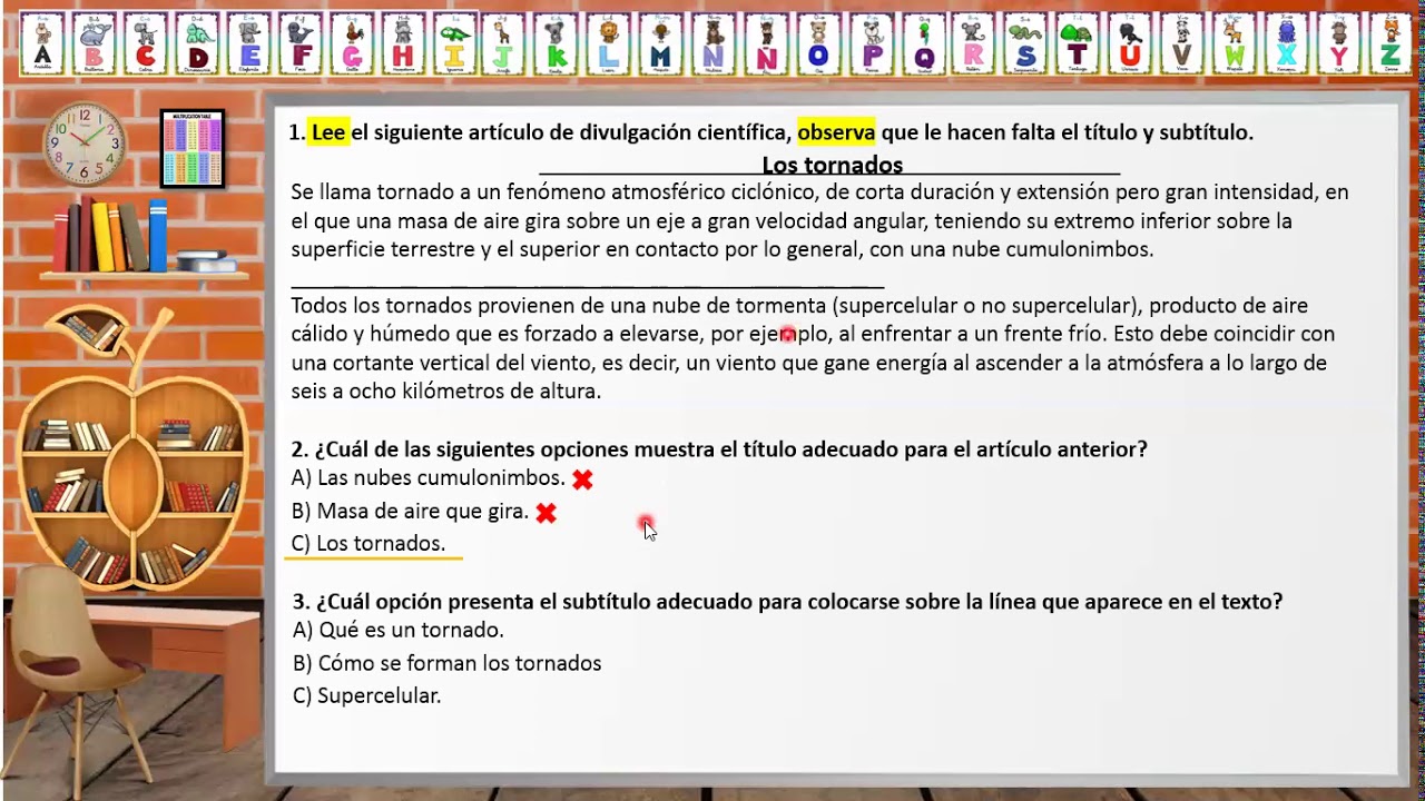 Español tercero: Título y subtítulos en artículos de divulgación