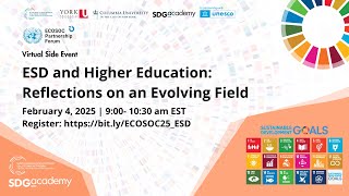 ESD and higher education: Reflections on an evolving field