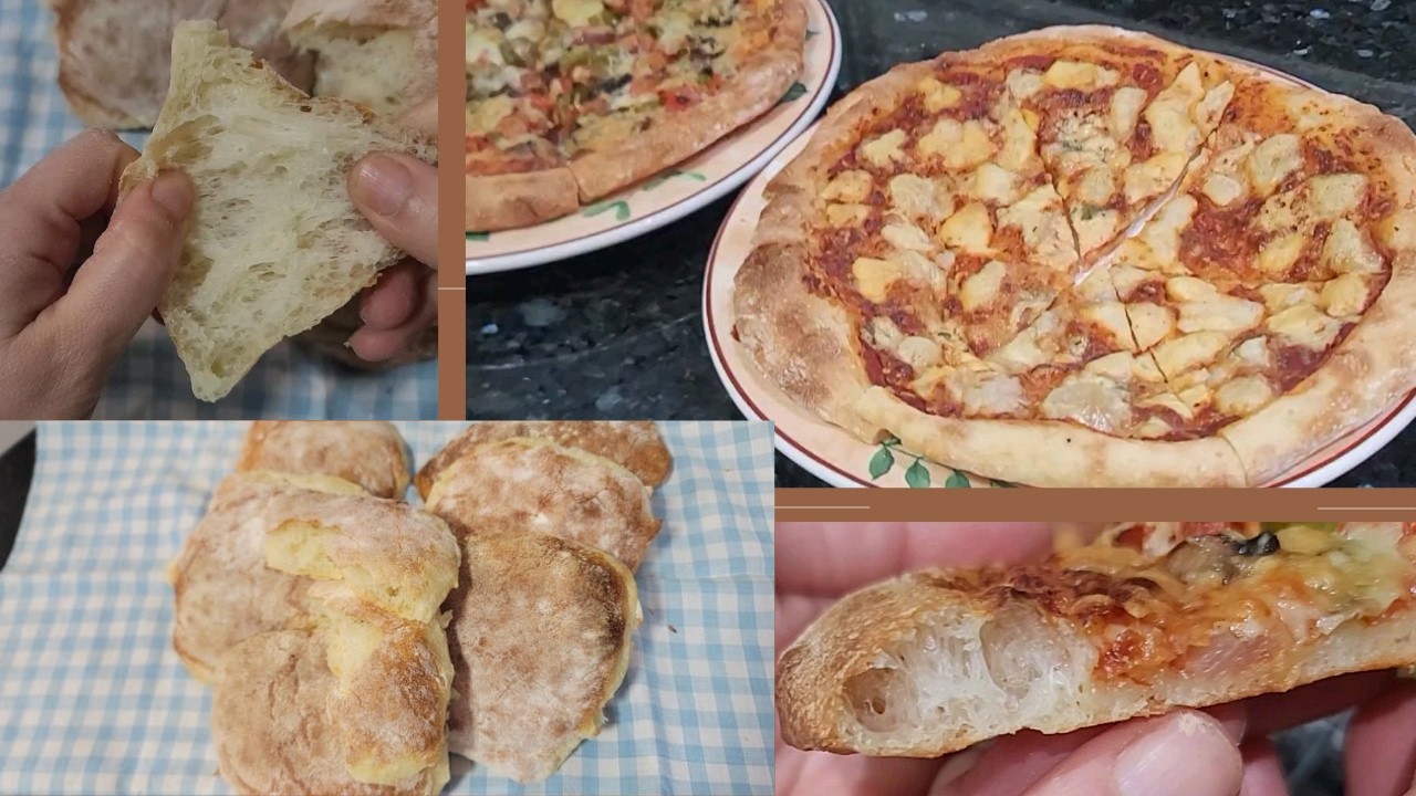 بيتزا رائعة و خبز السندويش هشيش بحال سفنج من داخل بعجينة و حدة، عجينة الفوكاتشا الإيطالية، foccacia