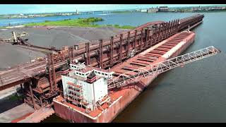 Burns Harbor loading at Hallet Dock with a side of Canadian National Railroad