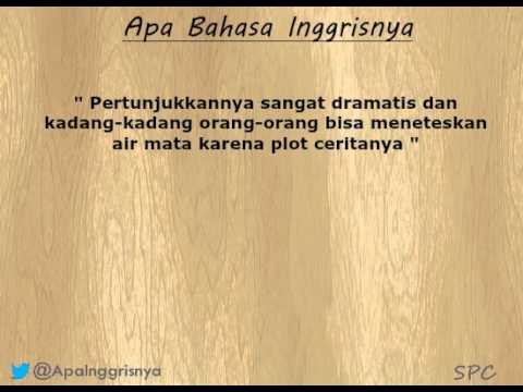 Apa bahasa  inggrisnya  meneteskan air mata YouTube