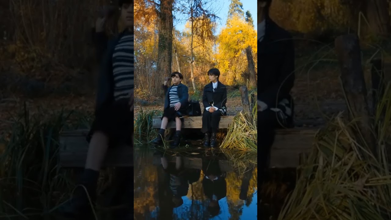 Wednesday And Pugsley are fishing with grenades