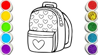 Beautiful School Bag Easy and Cute drawing easy with colours