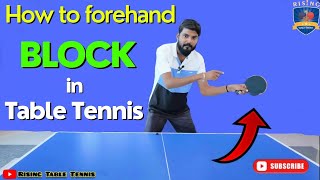 How to forehand block in table tennis | Forehand topspin block ​⁠​⁠