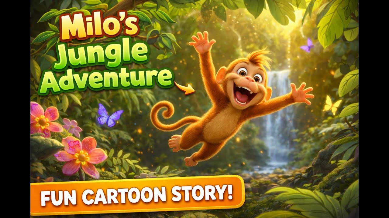 Milo the Monkey’s Jungle Adventure 🐵 | Animated Story for Children/Kids or Bed Time Story
