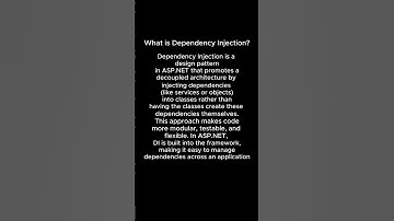 What is Dependency Injection? #coding #dotnet #csharp #aspdotnetcore #DI #dependencyinjection #IM