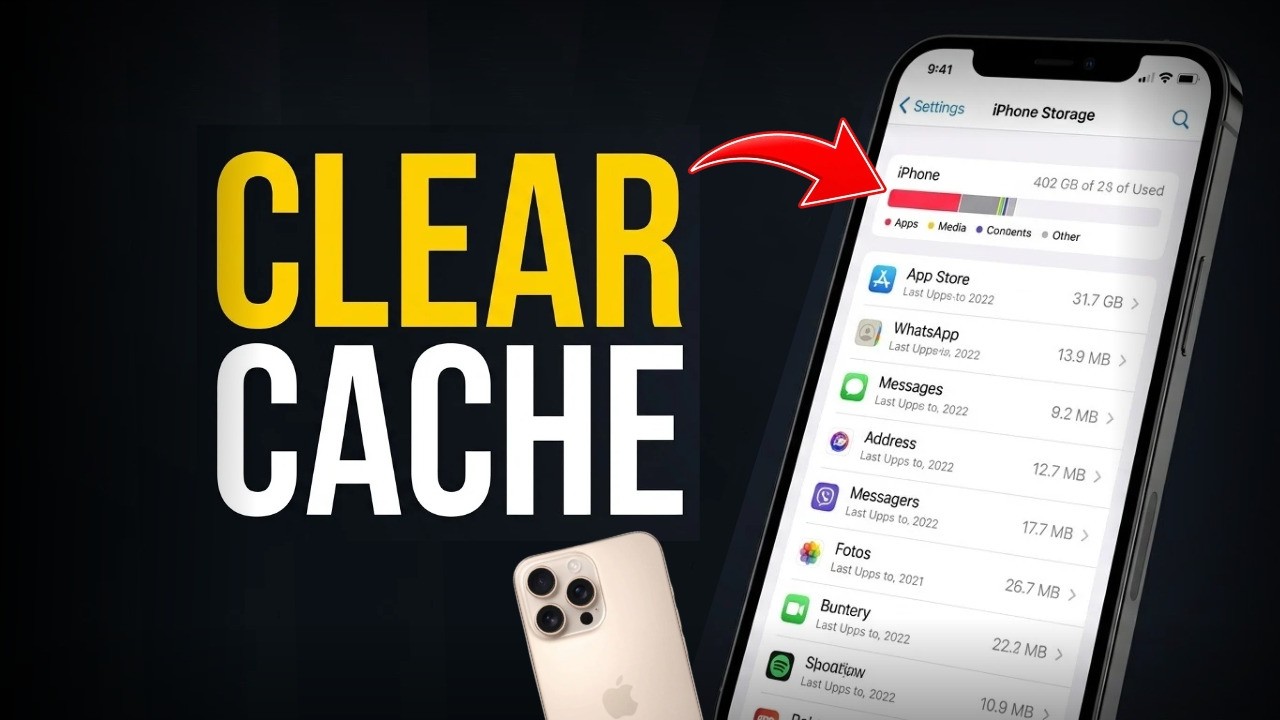 How To Clear app Cache On iPhone - YouTube