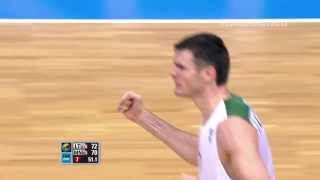 Postgame K. Lavrinovic, T. Rice Ltu-Mne Eurobasket 2013