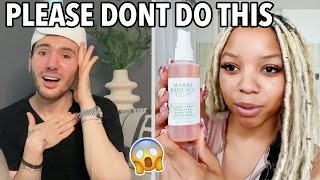 Reacting to Chloe Bailey's Skincare Routine || LORD HAVE MERCY 😱