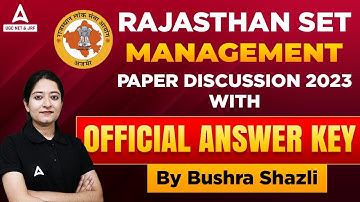 Rajasthan Set Exam 2023 | Management Paper Discussion 2023 With Official Answer Key And Cut Off