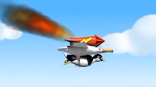 Yetisports 4 FREE Albatros Overlord - Penguin Sky Bird Rocket - SUNNY BEACH - Android Gameplay HD screenshot 2