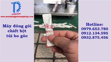 Máy đóng gói bột, cốm, cafe hòa tan dạng que bo góc túi