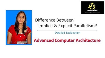 Difference Between Implicit and Explicit Parallelism | lec 14 | ACA | By Bhanupriya