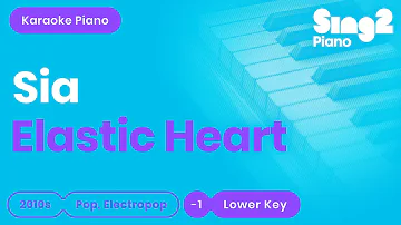 Sia - Elastic Heart (Lower Key) Piano Karaoke