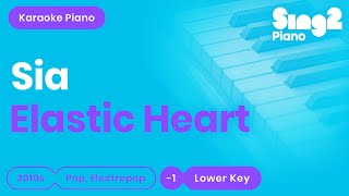 Sia - Elastic Heart (Lower Key) Piano Karaoke Resimi