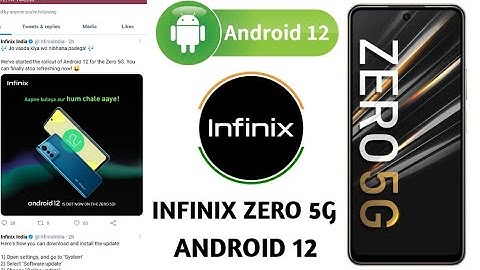 Infinix Zero 5G Finally Android 12 Update,s  | How to Update Android 12 Infinix Zero 5g |