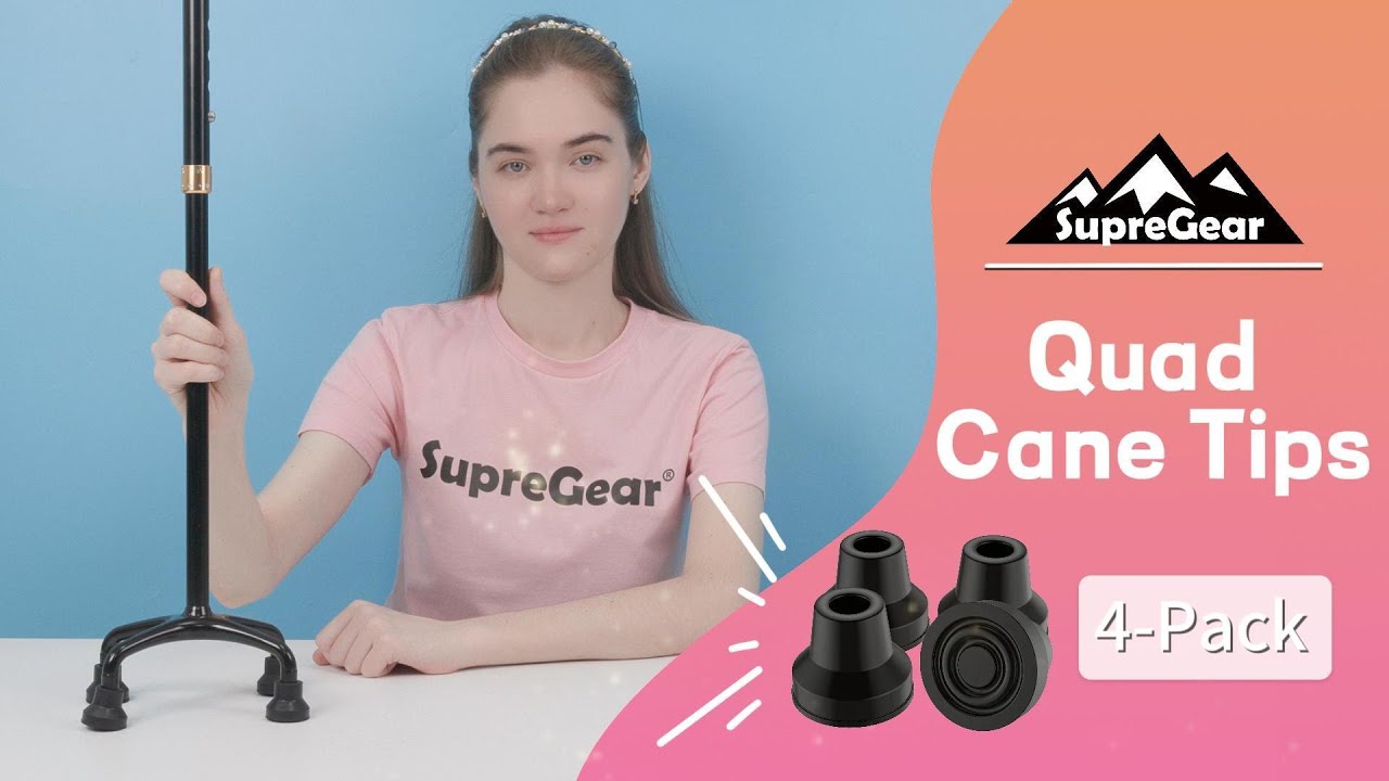 SupreGear Quad Cane Tips (4-Pack) 🦯