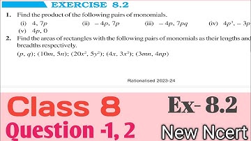 Class 8 Maths - chapter - 8 - Algebraic expressions and identities - Ex- 8.2 - Q - 1, 2 | New Ncert