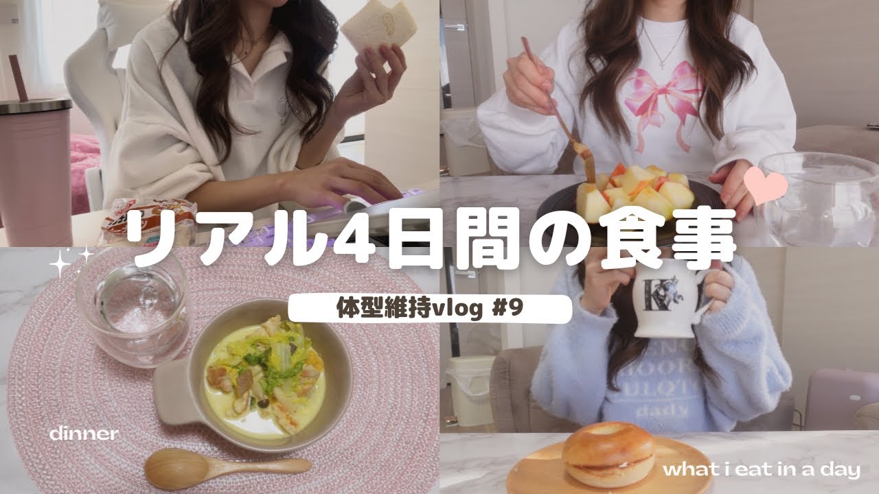 食事vlog ) 細身女の普段のリアルな食事の量🍚【4days】