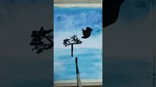 Soft pastel drawing: Twitter bird and tree. screenshot 4