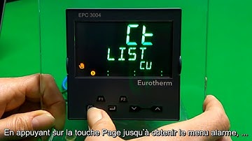 Régulateur programmable EPC3000 : Acquitter une alarme