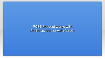 POST Request works with Postman, but not with Guzzle