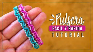 Cómo hacer PULSERA de hilo FÁCIL y RÁPIDA 41 ✨ Paso a Paso | DIY Macrame Friendship Bracelet Zig Zag