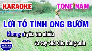 Karaoke Lời Tỏ Tình Ong Bướm Tone Nam Gm | Karaoke Tuấn Cò