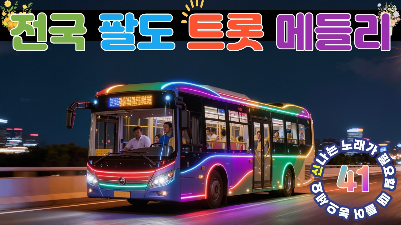 전국 팔도 트롯 메들리 🤩 신나는 고속도로 뽕짝 VOL 41 #트로트메들리 😎 #관광버스메들리