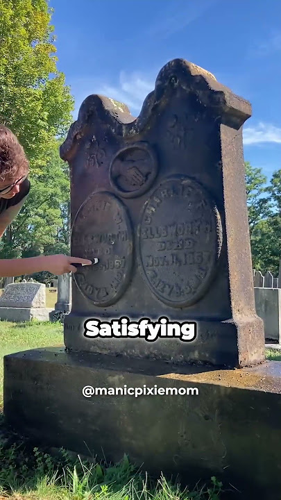 She Cleans Forgotten Graves for Free 😮🪦 (@ManicPixieMom)
