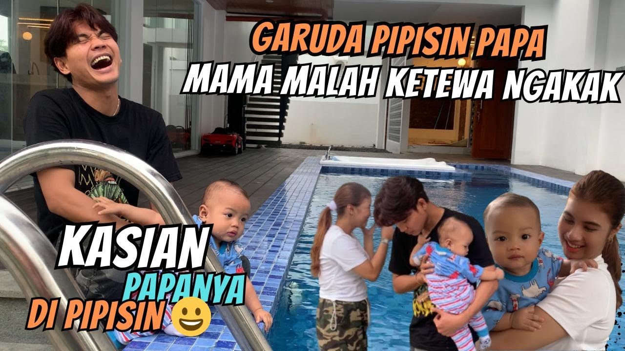 PAPA AMA ANAK SAMA AJA, SUKANYA MAINAN AIR 🤣