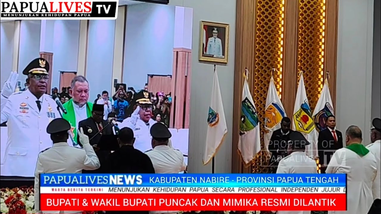 Gubernur Papua Tengah Resmi Melantik Bupati & Wakil Bupati Puncak dan Mimika