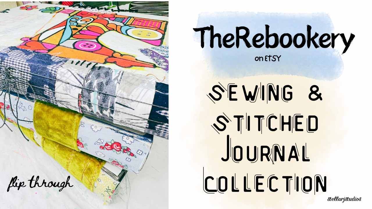 Etsy Journal Drop: Sewing & Stitched Journal: TheRebookery: Journal FlipThrough: Vintage Sewing Book