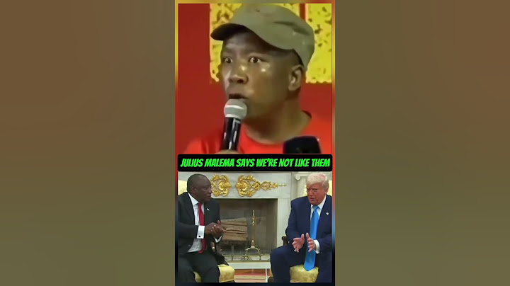 Julius Malema says we're not like them. #juliusmalema #southafrica #trump