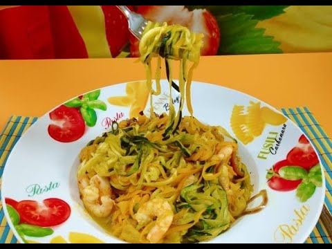 Noodles de calabacín con langostinos al estilo asiático - Blog de  Claudia&Julia