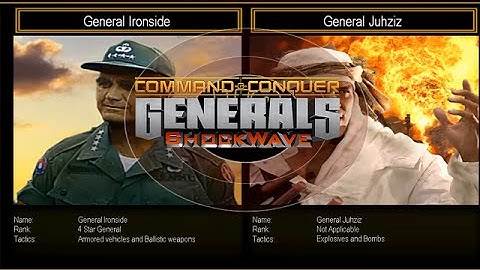 C&C Shockwave 1.1 Generals Zero Hour Challenge - Ironside vs Juhziz