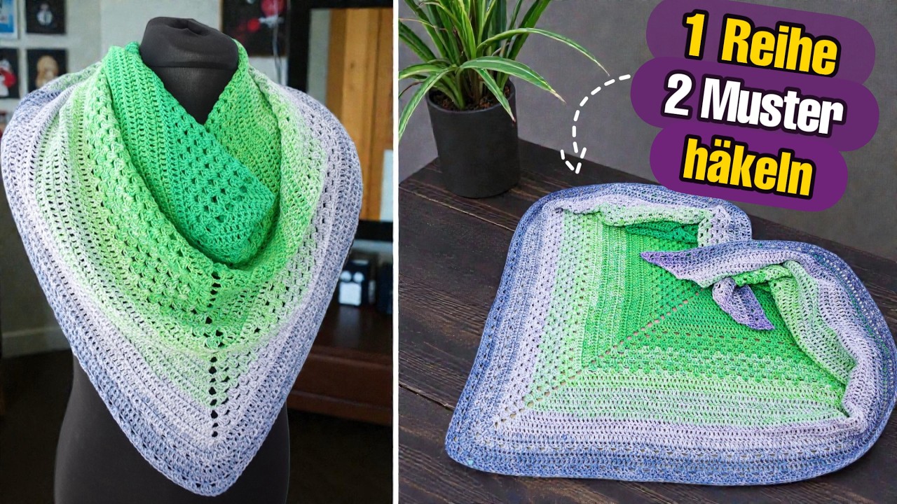 Ein Tuch – zwei Looks?! 😍 Stäbchen & Cluster kombiniert