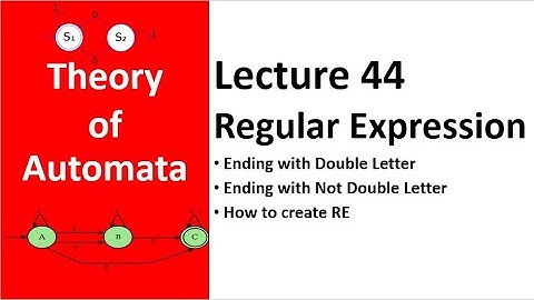 End With Double Letter and End With Not Double Letter Regular Expression| Automata  Lecture 44