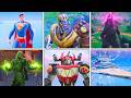 Evolution of All Mythic Bosses in Fortnite! Megazord, Superman, Godzilla, Doom, Thanos, etc